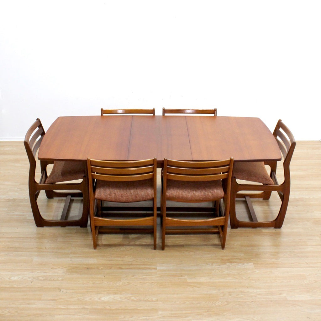 MID CENTURY DINING TABLE & CHAIRS BY PORTWOOD FURNITURE