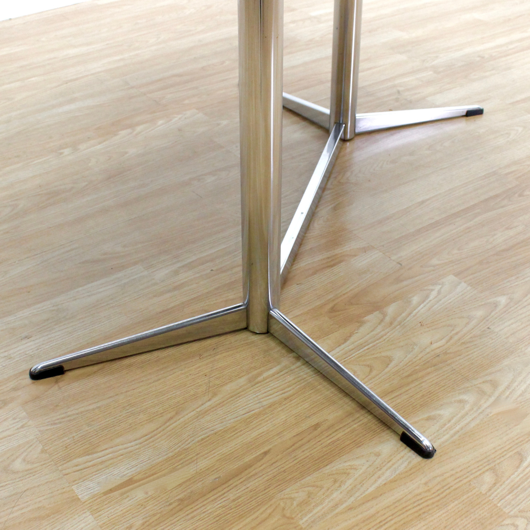 VINTAGE POST MODERN CHROME TABLE & CHAIRS BY TIM BATES FOR PIEFF FURNITURE