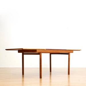 1960S EXTENDING TEAK DINING TABLE BY WHITE & NEWTON