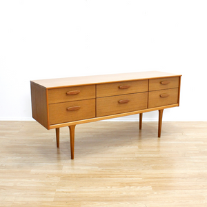 MID CENTURY SIX DRAWER DRESSER BY AUSTINSUITE FURNITURE