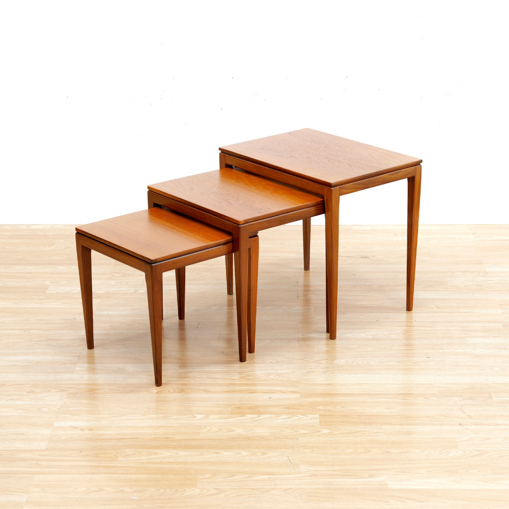 SET OF 1960S DANISH MODERN NESTING TABLES