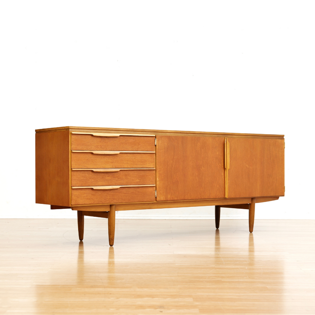 LONG MID CENTURY TEAK CREDENZA