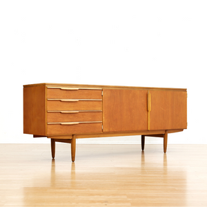 LONG MID CENTURY TEAK CREDENZA