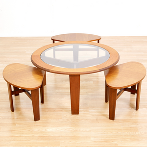 MID CENTURY TRINITY NESTING TABLES BY STONEHILL FURNITURE
