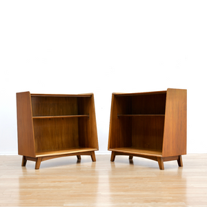 PAIR OF SMALL MID CENTURY BOOKCASES