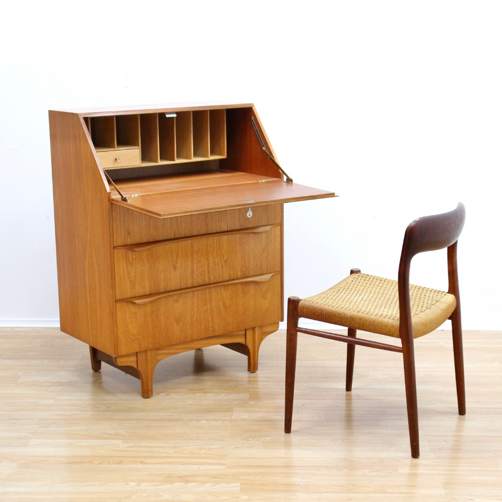 MID CENTURY SECRETARY DESK BUREAU BY SUTCLIFFE OF TODMORDEN