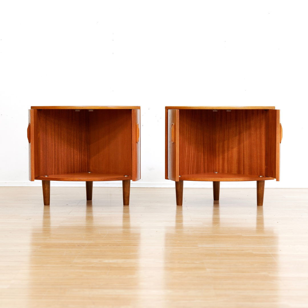 Pair of Teak Corner Cabinet Nightstands by G Plan