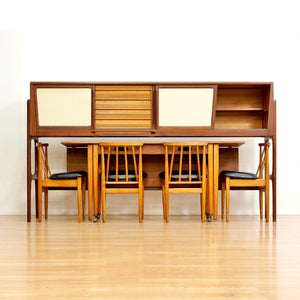MID CENTURY SPACE SAVING DINING SET AND CREDENZA BY ELLIOTS OF NEWBURY