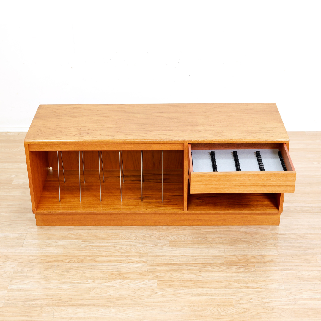 Mid Century Teak Vinyl Record Storage HIFI Media Unit by G Plan