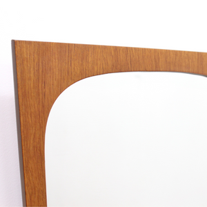 MID CENTURY DANISH TEAK WALL MIRROR