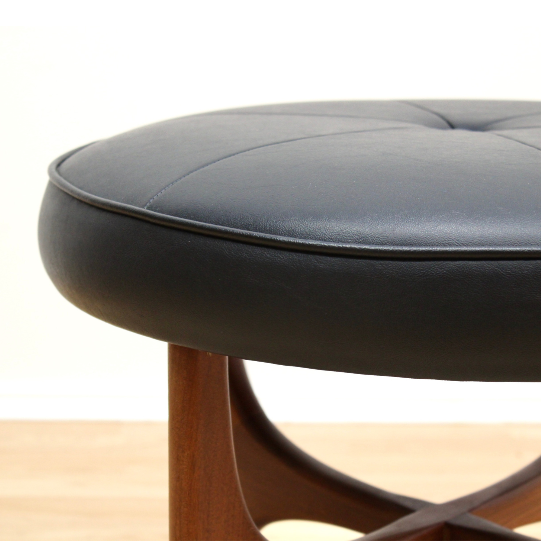 MID CENTURY VANITY STOOL BY G PLAN IN BLACK