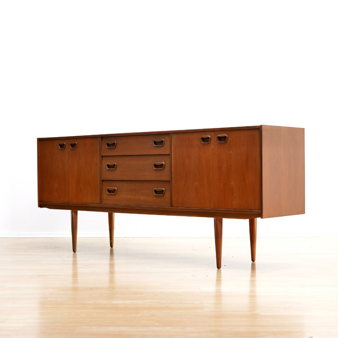 Mid Century 1960s Danish Teak Credenza