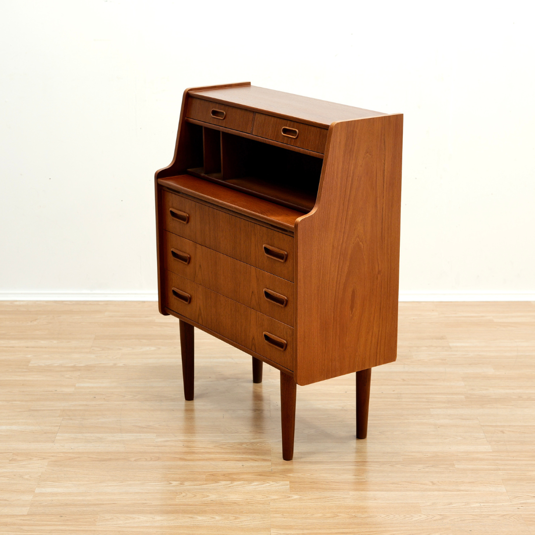 Reserved 1960'S DANISH MODERN TEAK SECRETARY BY GUNNAR NIELSEN TIBERGAARD