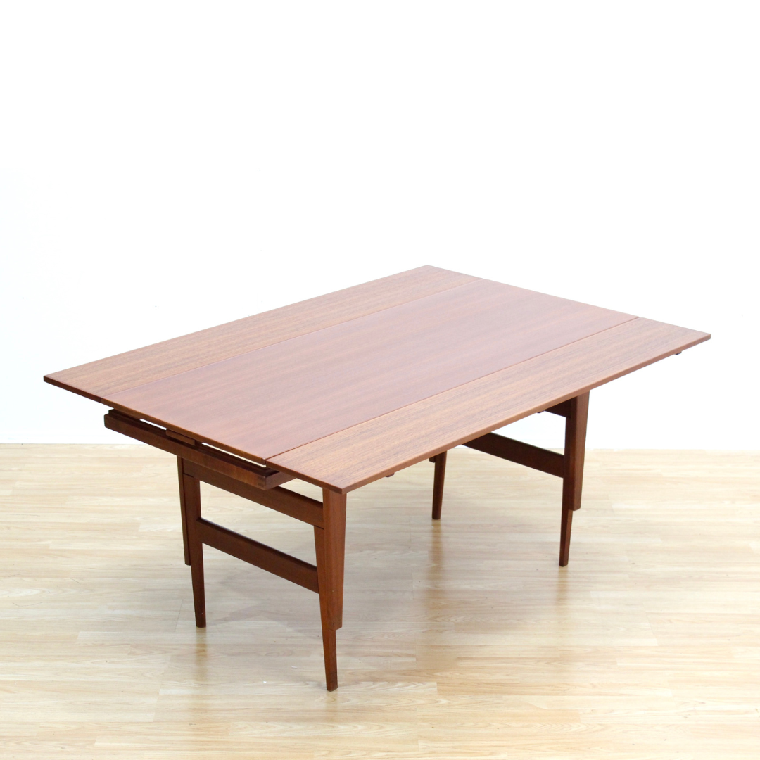 DANISH MODERN ELEVATION COFFEE / DINING TABLE IN TEAK BY TRIOH OF DENMARK