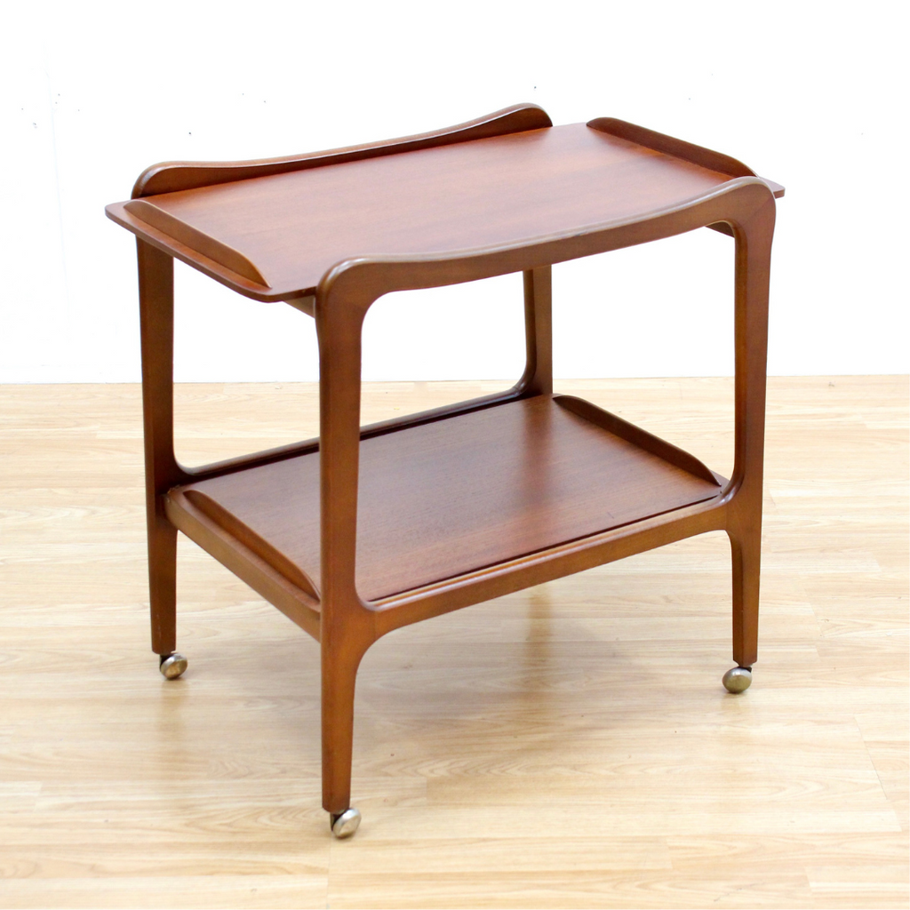 MID CENTURY TEAK BAR CART BY REMPLOY