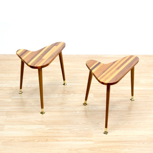 PAIR OF MID CENTURY 'BOOMERANG' SIDE TABLES