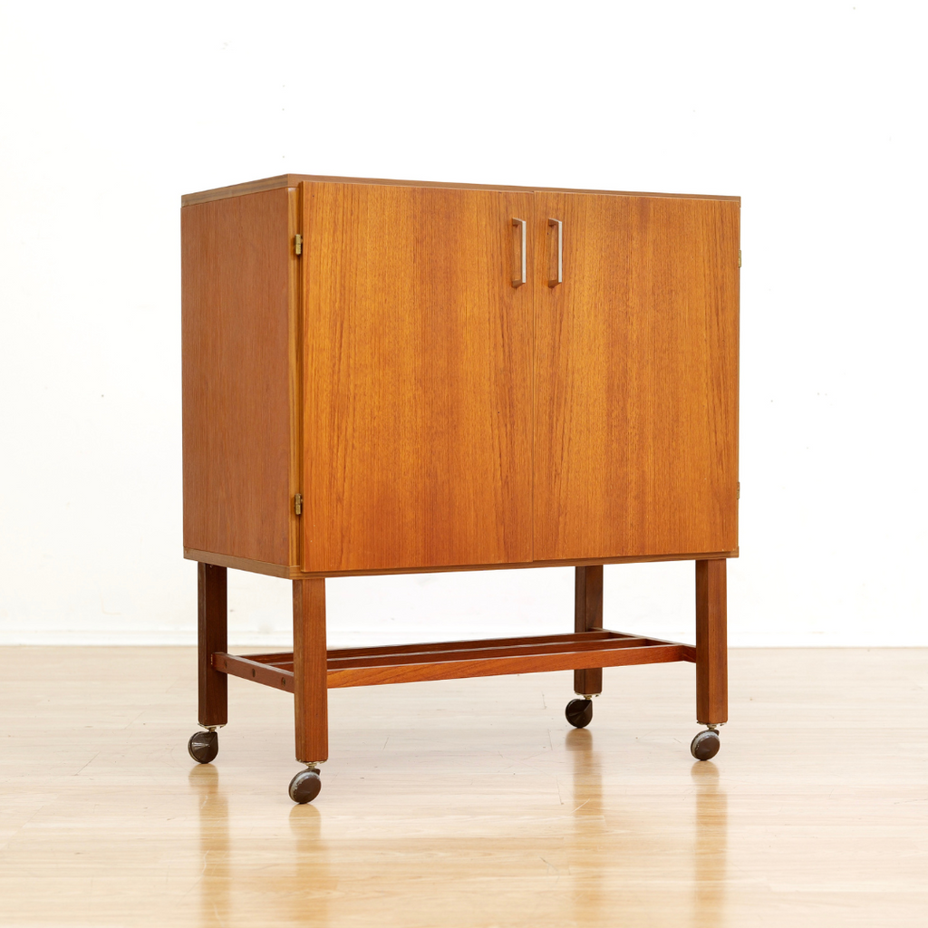 Mid Century Teak Vinyl Record Cabinet by Meredew Furniture