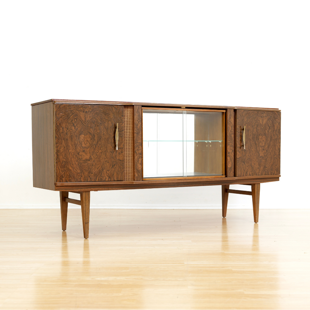 MID CENTURY COCKTAIL CABINET CREDENZA BY BEAUTILITY FURNITURE
