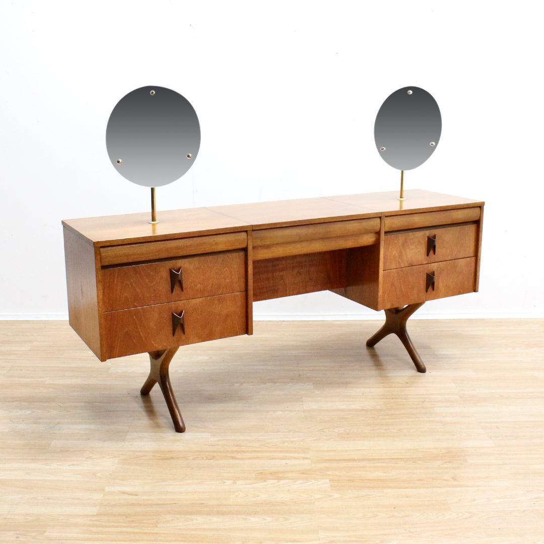 MID CENTURY TEAK VANITY BY ELLIOTS OF NEWBURY