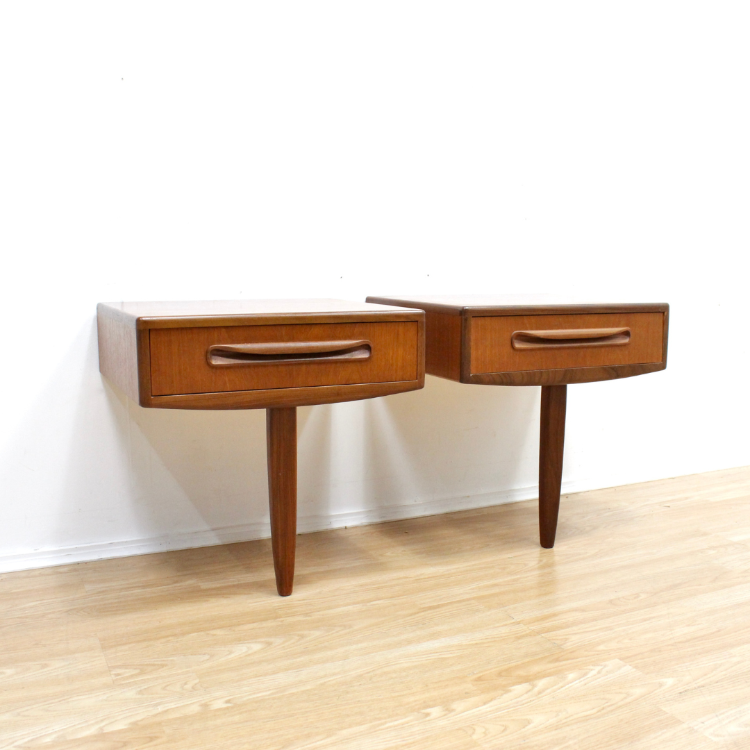 MID CENTURY TEAK NIGHTSTANDS BY VB WILKINS FOR G PLAN