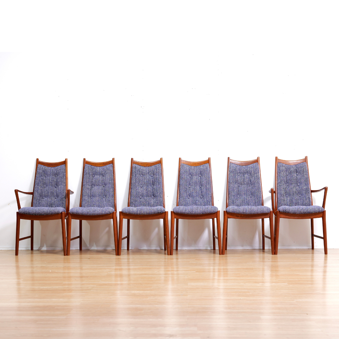 SET OF SIX MID CENTURY DINING CHAIRS BY MCINTOSH FURNITURE