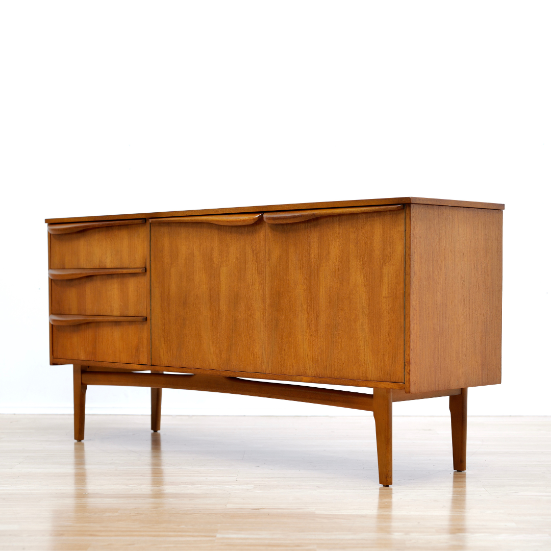 MID CENTURY TEAK CREDENZA BY MORRIS OF GLASGOW