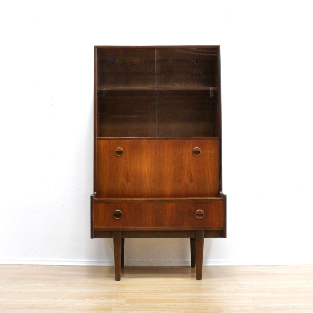 MID CENTURY CHINA DISPLAY CABINET BY TURNIDGE OF LONDON