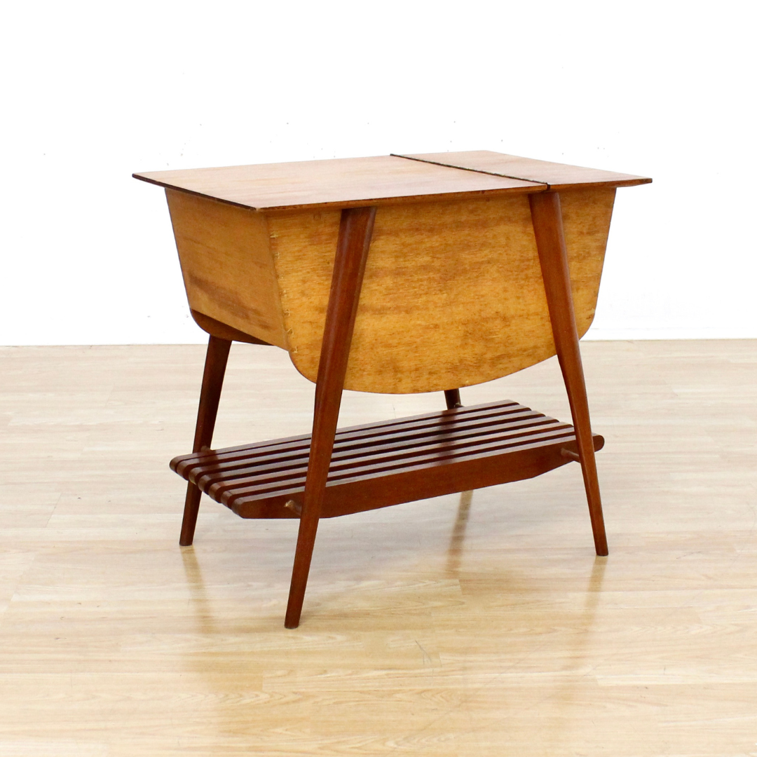 MID CENTURY DANISH SIDE TABLE SEWING BOX