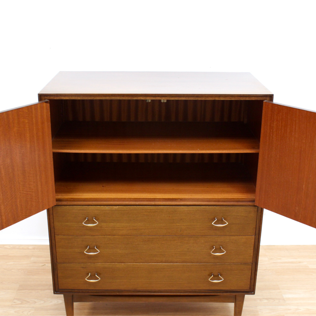 MID CENTURY DRESSER CABINET BY WRIGHTON FURNITURE