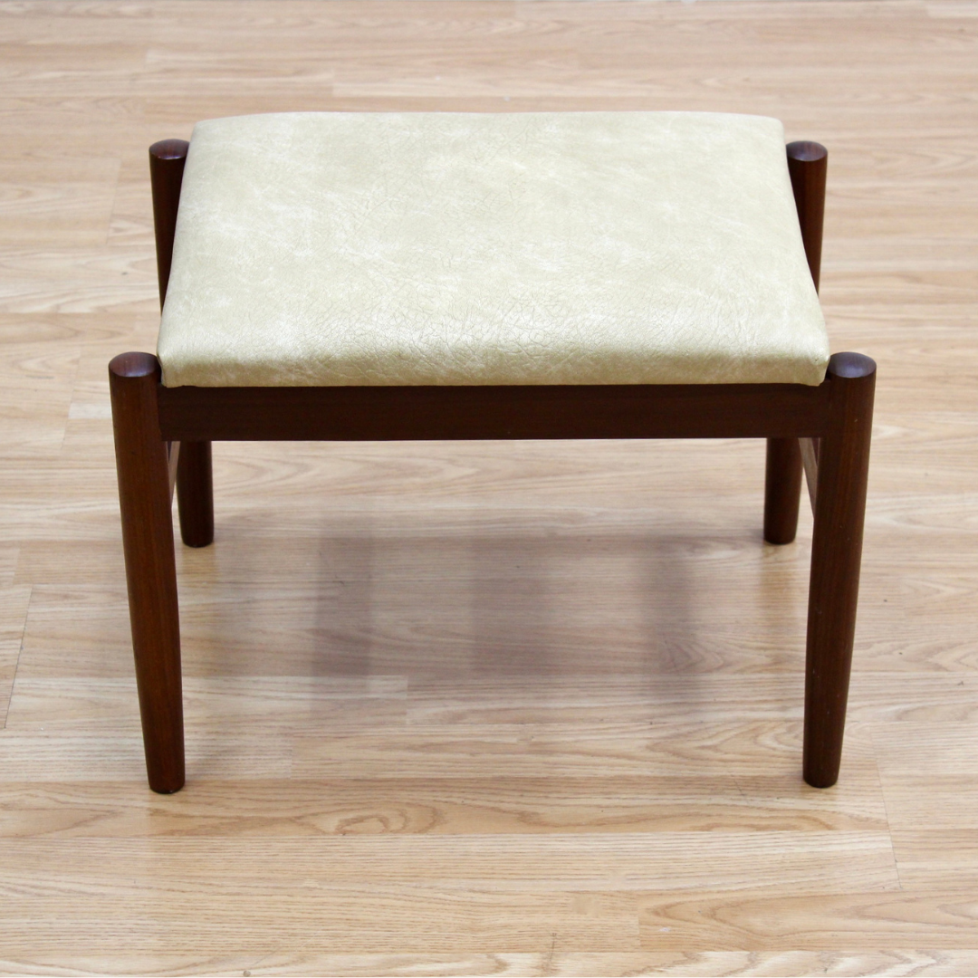 VINTAGE DANISH MODERN VANITY STOOL BY HUGO FRANDSEN FOR SPOTTRUP MOBLER