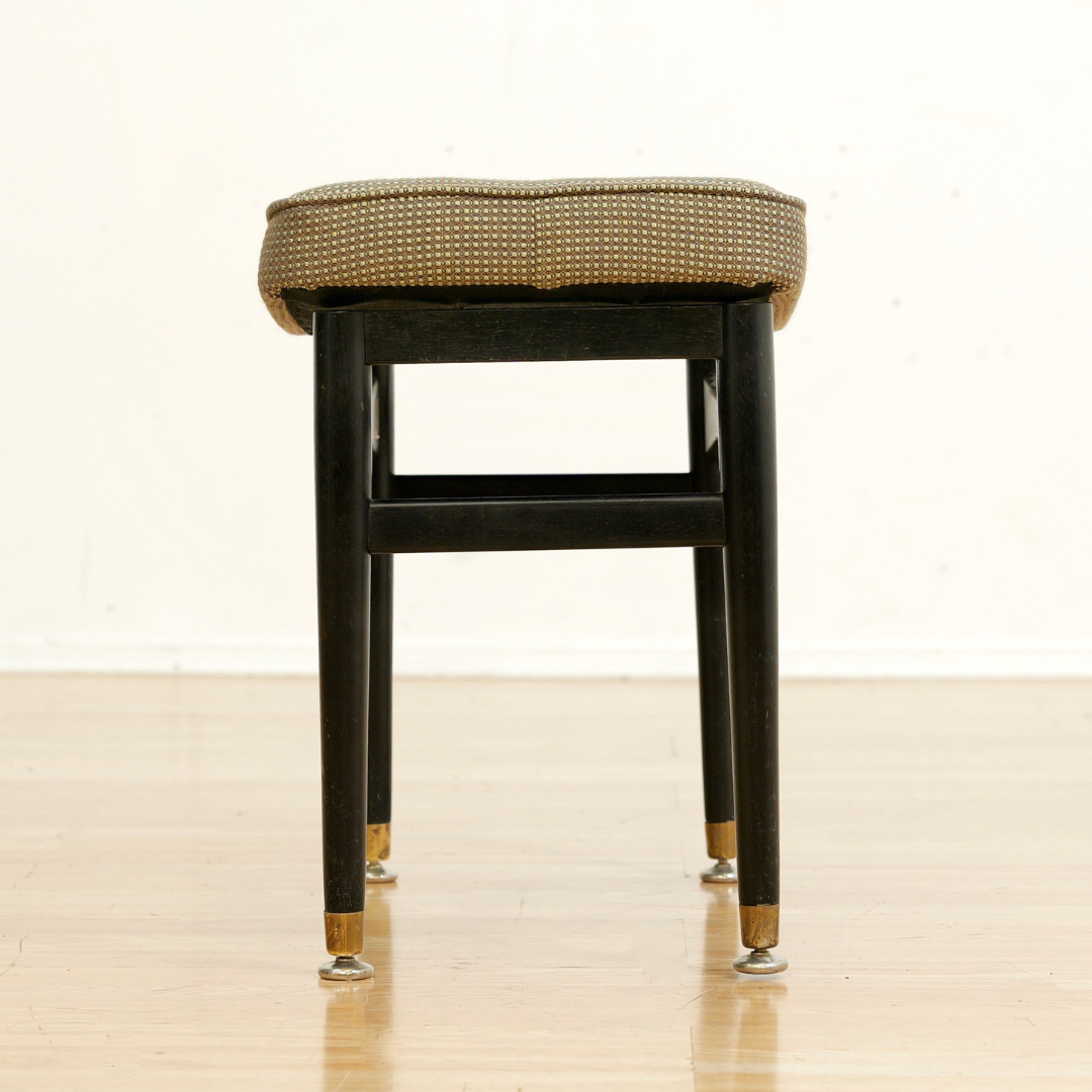 Mid Century Atomic Vanity Stool in Ebony by Nathan Furniture UK