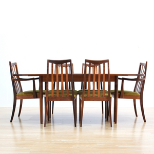 MID CENTURY DINING TABLE AND SIX CHAIRS BY G PLAN