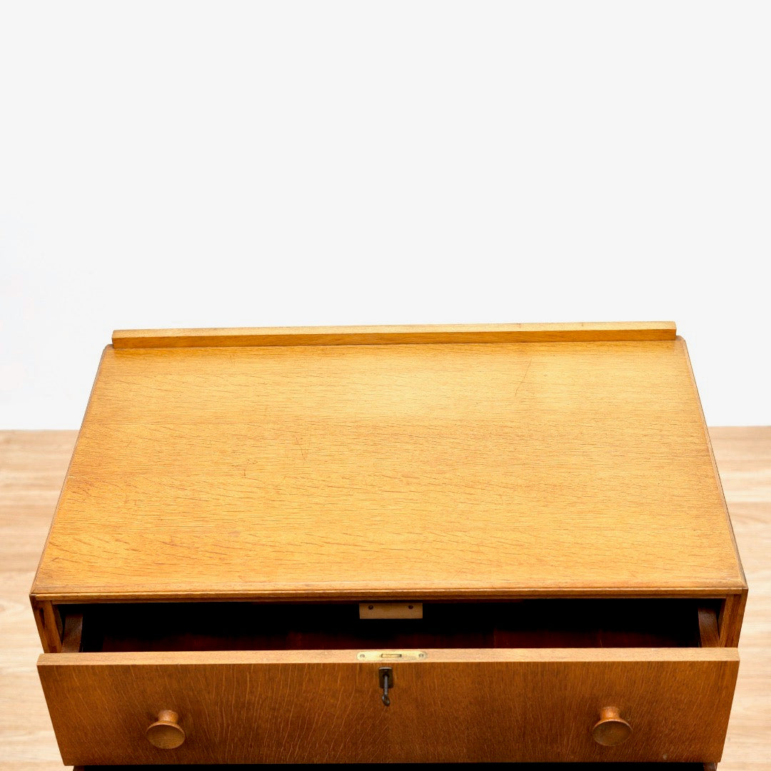Mid Century Oak Vanity Dresser by Meredew