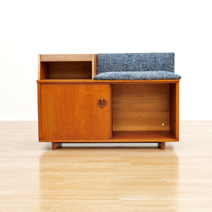 MID CENTURY ENTRYWAY BENCH IN TEAK BY CHIPPY HEATH
