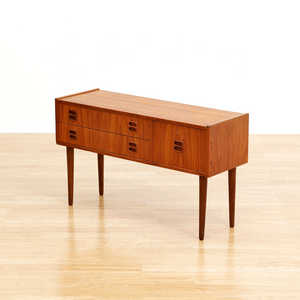 SMALL MID CENTURY DANISH TEAK ENTRYWAY DRESSER