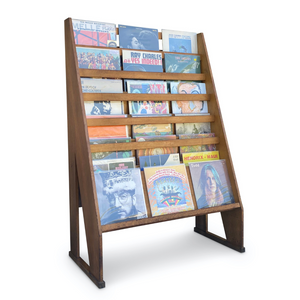 LARGE VINTAGE INDUSTRIAL VINYL RECORD STORAGE DISPLAY RACK