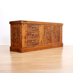 1970S HAND CARVED BRUTALIST DINING SET BY AQUARIUS ENTERPRISES AFRICA
