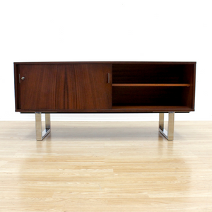 1970S ROSEWOOD & CHROME CREDENZA BY TREVOR CHINN & RAY LEIGH FOR GORDON RUSSELL