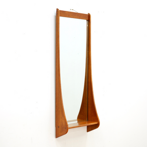 MID CENTURY DANISH TEAK WALL MIRROR BY CLARK EATON