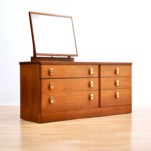 MID CENTURY TEAK VANITY DRESSER BY STAG FURNITURE