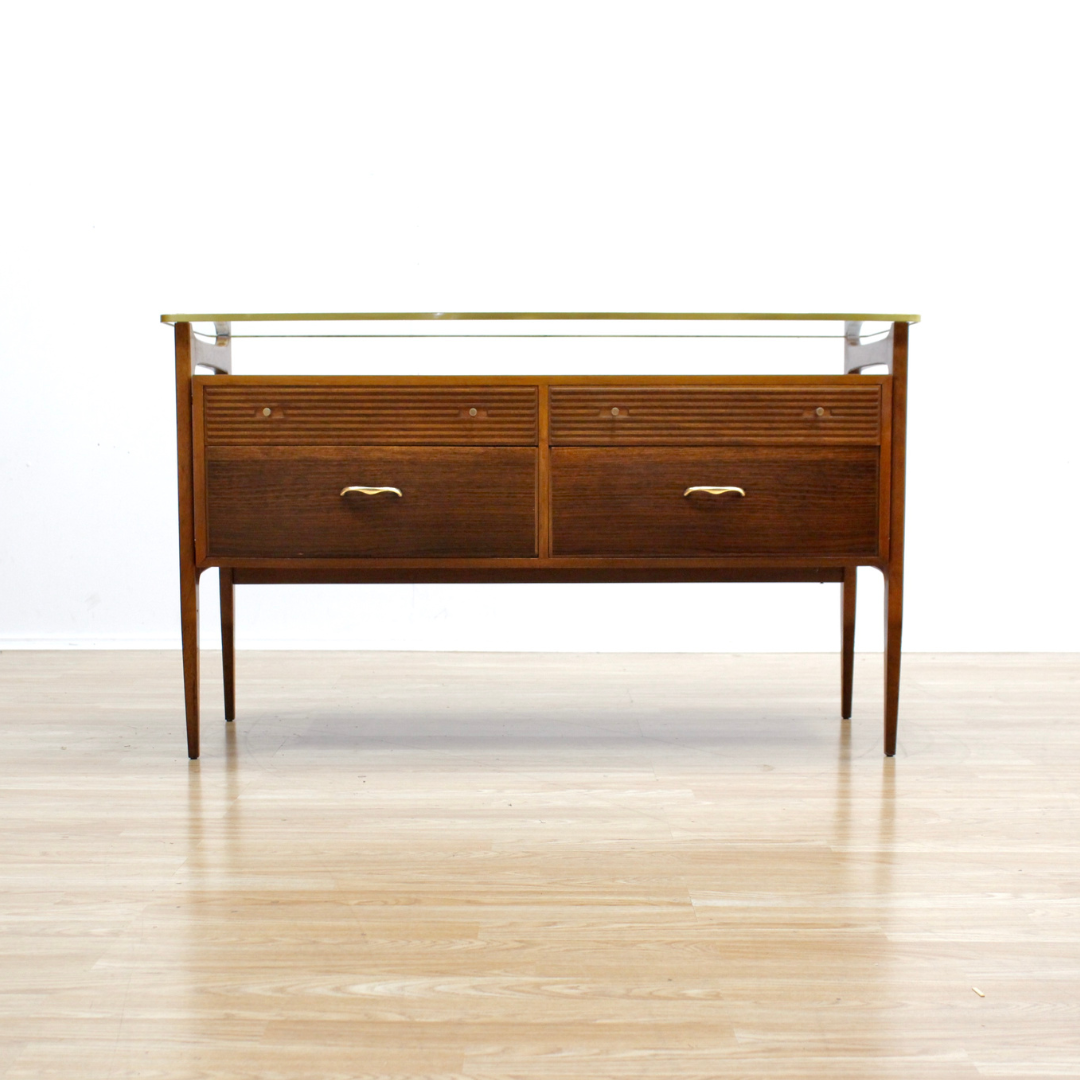 MID CENTURY DRESSER VANITY BY WRIGHTON FURNITURE