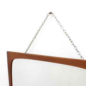 MID CENTURY DANISH TEAK MIRROR BY CLARK EATON
