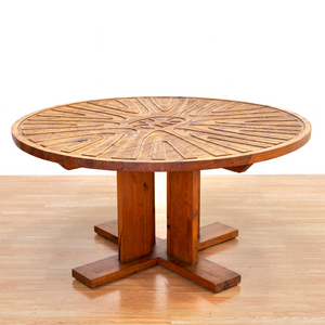 1970S HAND CARVED BRUTALIST DINING SET BY AQUARIUS ENTERPRISES AFRICA
