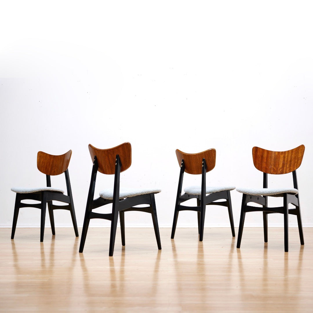 1950S DINING TABLE & BUTTERFLY CHAIRS BY BEAUTILITY FURNITURE
