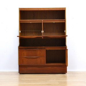 1960S DANISH MODERN TEAK BOOKCASE WALL UNIT