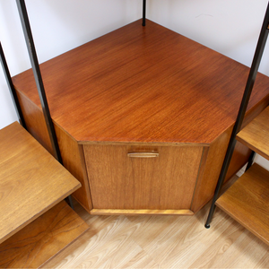 MID CENTURY AVALON MODULAR CORNER UNIT BOOKCASE