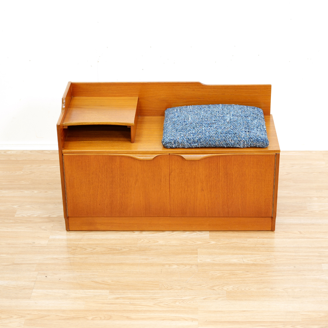MID CENTURY ENTRYWAY BENCH BY SUTCLIFFE OF TODMORDEN