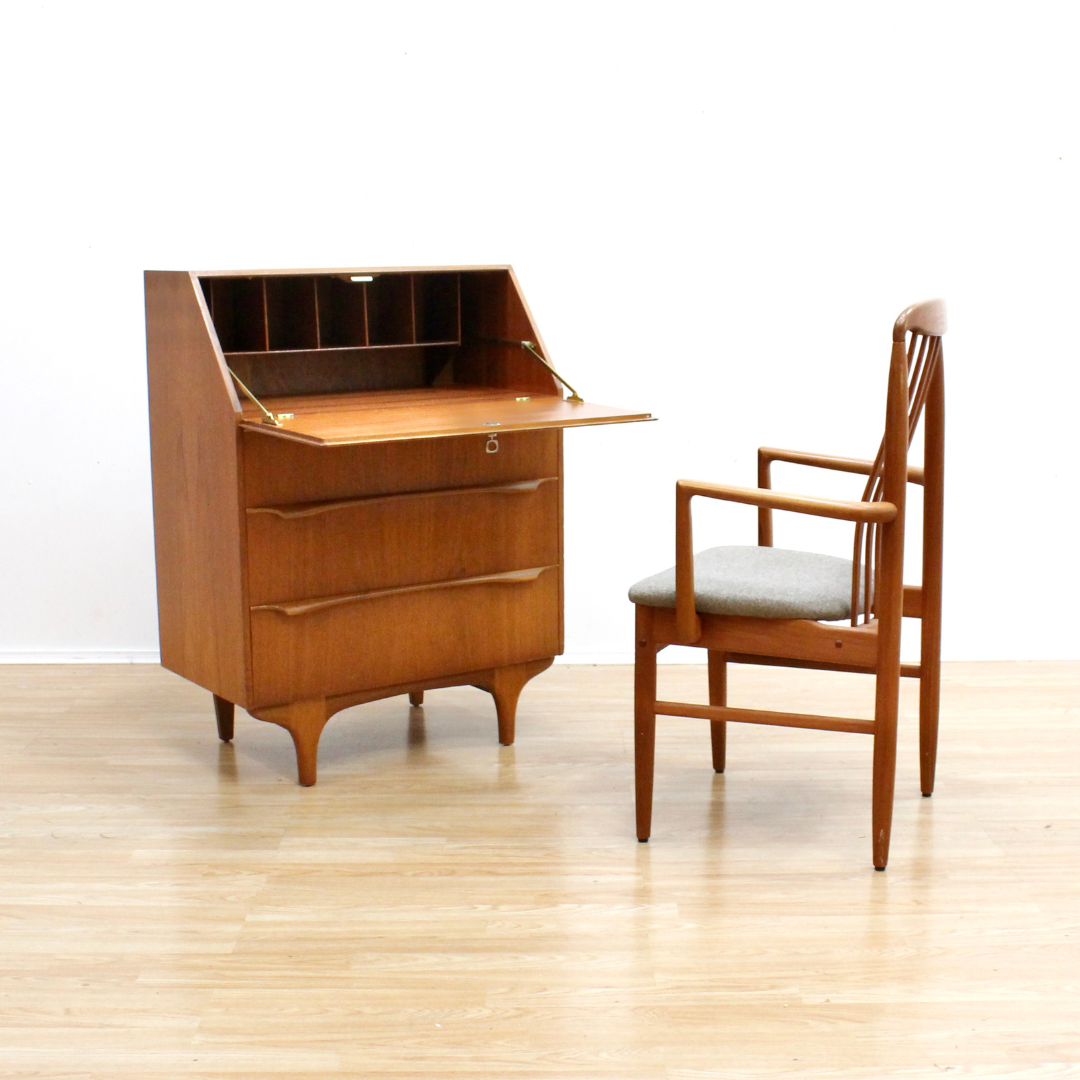 MID CENTURY SECRETARY DESK BUREAU BY SUTCLIFFE OF TODMORDEN