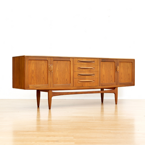 LONG TEAK  MID CENTURY CREDENZA BY VB WILKINS FOR G PLAN