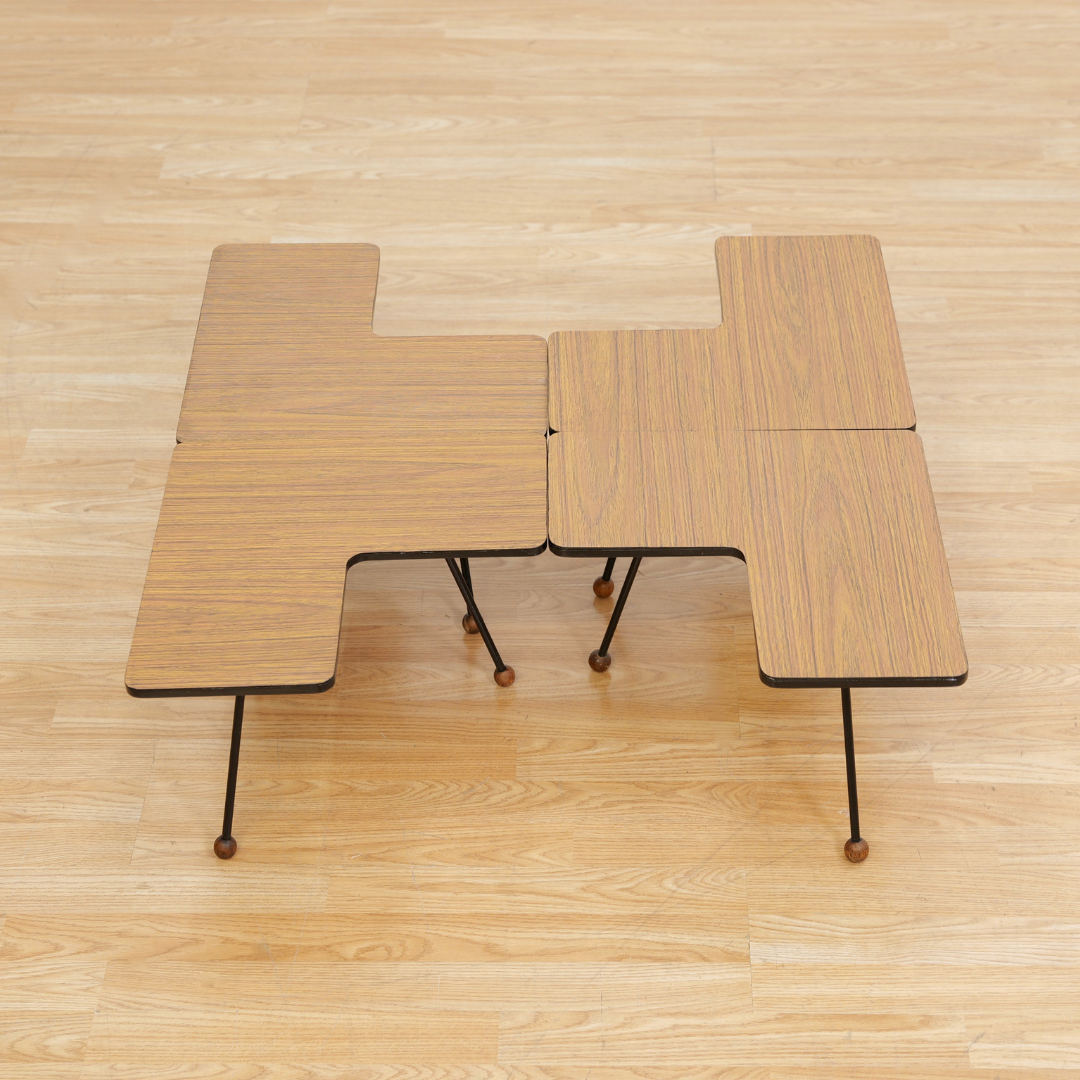 SET OF FOUR VINTAGE MODULAR SIDE TABLES